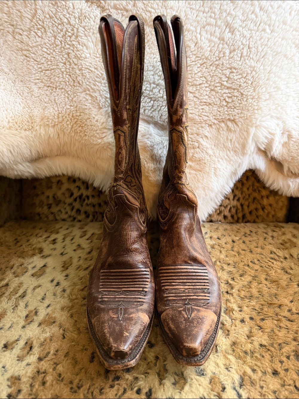 Luchesse 1883 Women’s Brown Leather Western Cowboy Boots